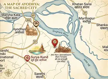 HOABL The Sarayu location map, Lucknow-Gorakhpur Hwy